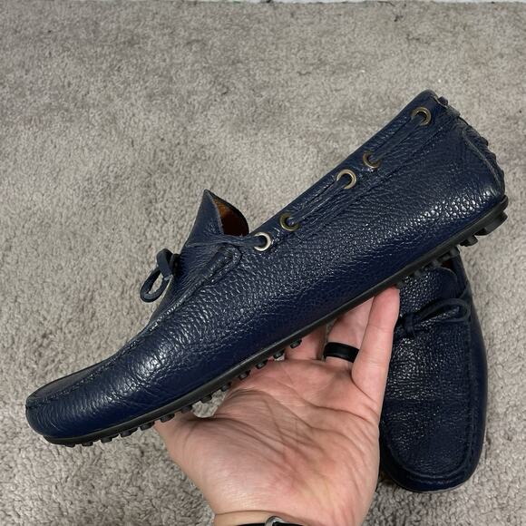 Velasca Milano Scovinatt Navy Tumbled Calf Leather Driving Moccasins Men’s 41 main image 10
